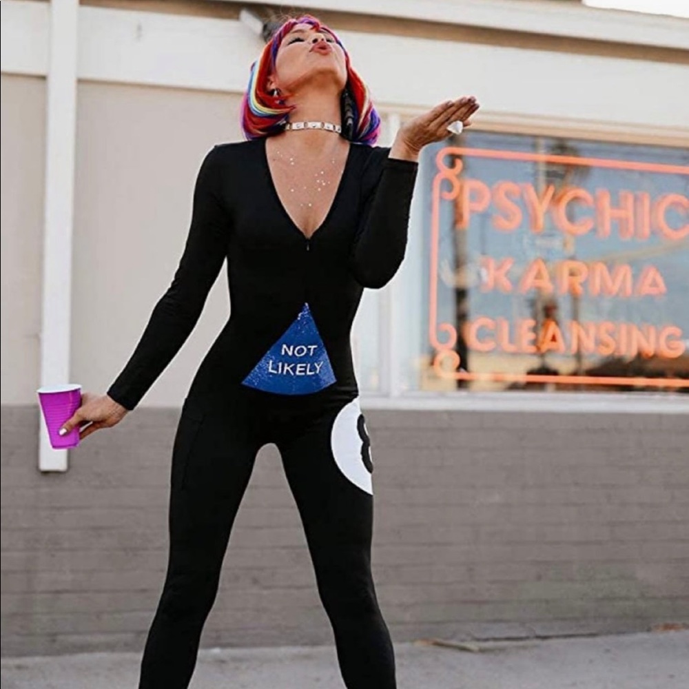 Tipsy Elves Magic Eight Ball bodysuit costume size S NWT